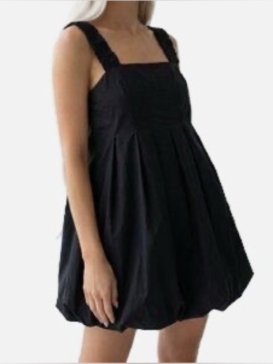 Grand Street Studios Dresses & Skirts - Grand Street Studios Bubble Hem Mini Dress Black Smocked Back NWT Medium